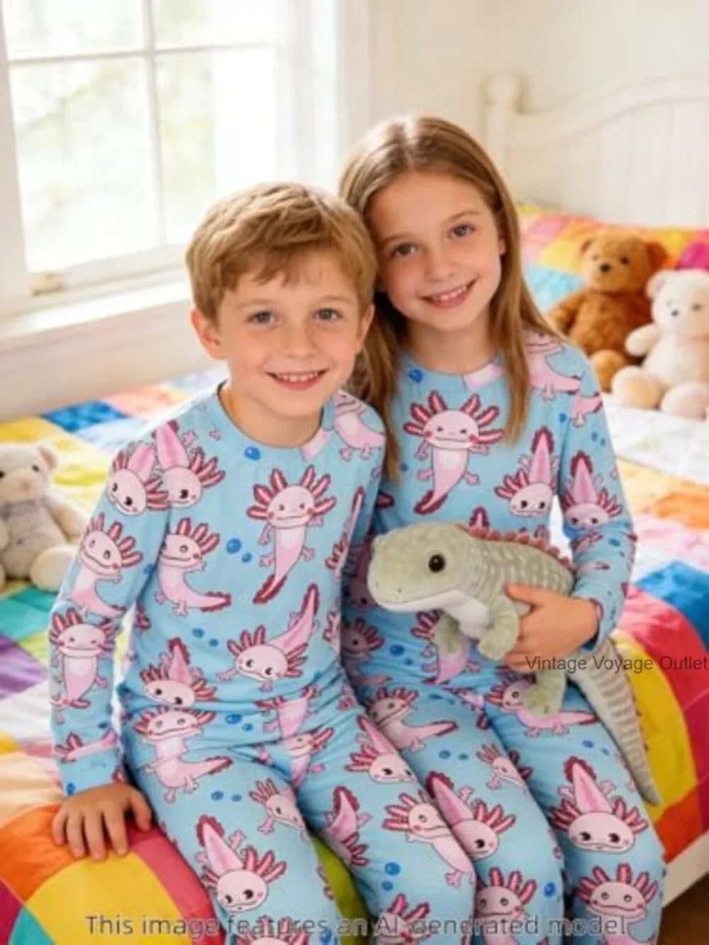 Kids Bamboo Viscose Two-Piece Long Sleeve Pajama Set